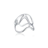 Women's S925 Sterling Silver Ring With Geometric Pattern And Platinum Electroplating Niche Design Accessible Luxury Style