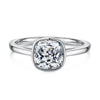 Women's S925 Sterling Silver Ring With Geometric Style And Pearshaped Zircon Inlaid Electroplated