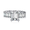 Women's S925 Sterling Silver Ring With Geometric Style And Pearshaped Zircon Inlaid Electroplated