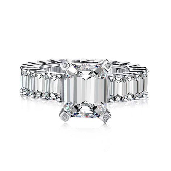 Women's S925 Sterling Silver Ring With Geometric Style And Pearshaped Zircon Inlaid Electroplated