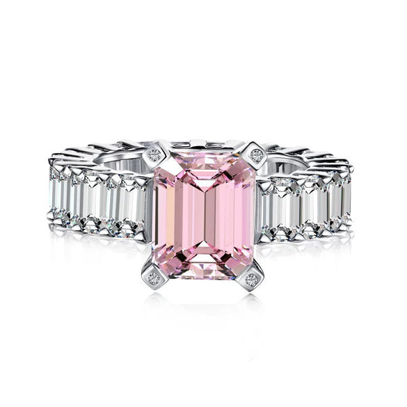 Women's S925 Sterling Silver Ring With Geometric Style And Pearshaped Zircon Inlaid Electroplated