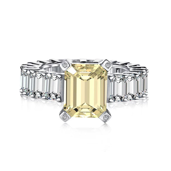 Women's S925 Sterling Silver Ring With Geometric Style And Pearshaped Zircon Inlaid Electroplated