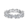 Women's S925 Sterling Silver Ring With Geometric Style And Pearshaped Zircon Inlaid Electroplated