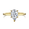 Women's S925 Sterling Silver Ring With Geometric Style And Pearshaped Zircon Inlaid Electroplated