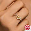 Women's S925 Sterling Silver Ring With High End Niche Design Star Moon Geometric Pattern And Electroplating Process