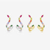 Women's S925 Sterling Silver Sexy Snake Earrings With Geometric Design And Electroplating Treatment