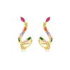 Women's S925 Sterling Silver Sexy Snake Earrings With Geometric Design And Electroplating Treatment