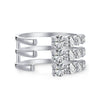 Women's S925 Sterling Silver Snakeshaped Geometric Zircon Inlaid Electroplated Ring