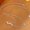 Women's S925 Sterling Silver Star Pendant Necklace With Zircon Accent Electroplated Light Luxury Clavicle Chain