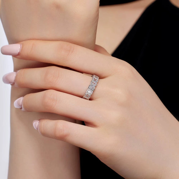 Women's S925 Sterling Silver Sugar Shape Geometric Ring With Electroplating