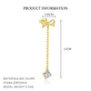 Women's S925 Sterling Silver Sweet Bow Tie Zircon Earrings