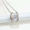 Women's S925 Sterling Silver U Shape Horseshoe Pendant Necklace With Diamond Accents Light Luxury Clavicle Chain