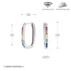 Women's S925 Sterling Silver Ushaped Geometric Inlaid Zircon Earrings
