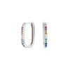 Women's S925 Sterling Silver Ushaped Geometric Inlaid Zircon Earrings