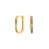 Women's S925 Sterling Silver Ushaped Geometric Inlaid Zircon Earrings