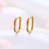 Women's S925 Sterling Silver Ushaped Geometric Inlaid Zircon Earrings