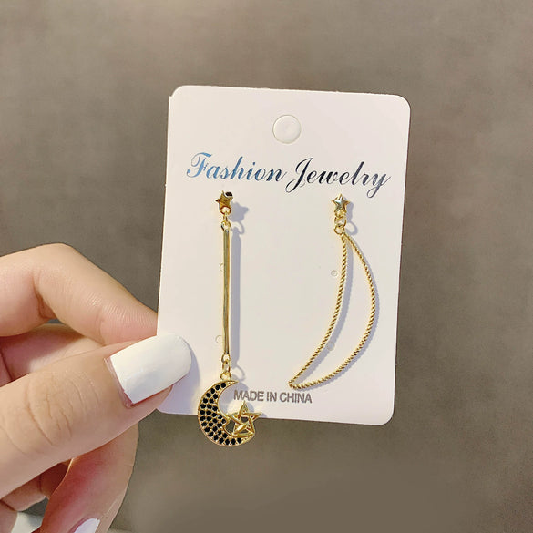 Women's S925 Sterling Silver Vintage Pearl Tassel Long Earrings With Geometric Pattern