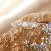 Women's S925 Sterling Silver Wave Shaped Gem Set Ring With Natural Sapphire Ruby Topa Garnet Olivine