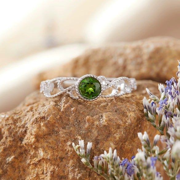 Women's S925 Sterling Silver Wave Shaped Gem Set Ring With Natural Sapphire Ruby Topa Garnet Olivine
