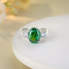 Women's S925 Sterling Silver Yellow Diamond Ring With Ice Flower Cut And Reddish Cut 8A Zircon