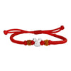 Women's S925 Sterling Silver Zodiac Rat Red Rope Bracelet Handwoven Animal Charm Bracelet With Electroplated Niche Design