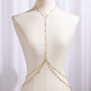 Women's Sexy Sequins Iron Body Chain With Goldplated Artificial Gemstones And Semiprecious Stones And Electroplating Process
