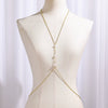 Women's Sexy Sequins Iron Body Chain With Goldplated Artificial Gemstones And Semiprecious Stones And Electroplating Process