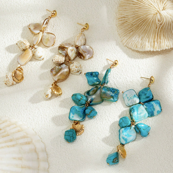 Women's Shell Imitation Pearl Alloy Animals Zodiac Signs Handmade Starfish Conch Necklace