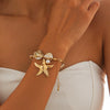 Women's Shell Imitation Pearl Alloy Animals Zodiac Signs Handmade Starfish Conch Necklace