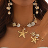 Women's Shell Imitation Pearl Alloy Animals Zodiac Signs Handmade Starfish Conch Necklace