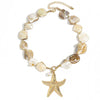 Women's Shell Imitation Pearl Alloy Animals Zodiac Signs Handmade Starfish Conch Necklace