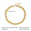 Women's Shell Necklace Clavicle Chain Bracelet In Beach Style Titanium Steel Geometric Pattern Pvd Vacuum Real Gold Electroplating Nonfading Waterproof