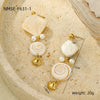 Women's Shell Pearl Tassel Stainless Steel 18K Electroplated Earrings