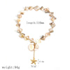 Women's Shell Stainless Steel Highend Ocean Style Electroplated Necklace And Earrings Jewelry Set With Ball Chain
