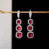 Women's Shiny Square Copper Zircon Geometric Earrings