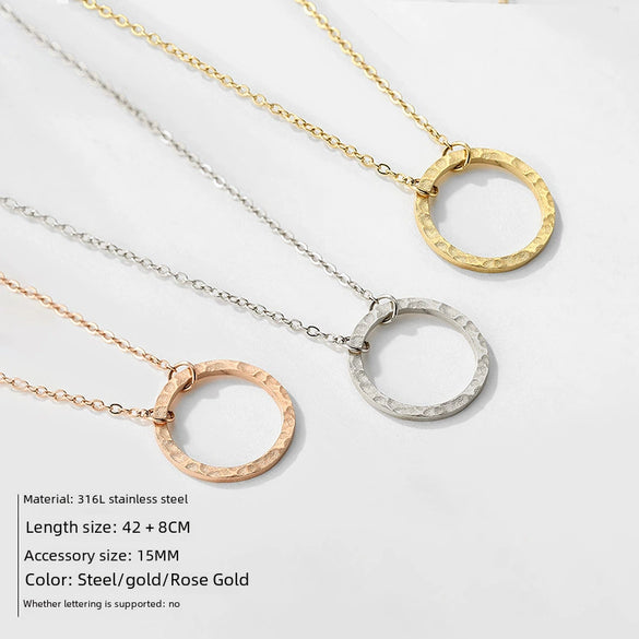 Women's Short Pearl Necklace Simple Allmatch Nonfading Stainless Steel Titanium Steel Clavicle Chain Electroplating Geometry Style Thin Chain