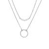 Women's Short Pearl Necklace Simple Allmatch Nonfading Stainless Steel Titanium Steel Clavicle Chain Electroplating Geometry Style Thin Chain