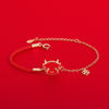 Women's 925 Silver Color Changing Zodiac Animal Bracelet Electroplated Cute Red Rope Hand Bracelet