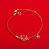 Women's 925 Silver Color Changing Zodiac Animal Bracelet Electroplated Cute Red Rope Hand Bracelet
