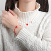 Women's 925 Silver Color Changing Zodiac Animal Bracelet Electroplated Cute Red Rope Hand Bracelet