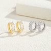 Women's 925 Silver Cshaped Ushape Geometric Electroplated Earbone Clip Earrings