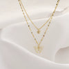 Women's 925 Silver Double Butterfly Necklace With Cross Chain Electroplated Fresh Style Pendant