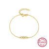 Women's 925 Silver Fashion Geometric Round Zircon Bracelet With Diamond Design