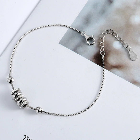 Women's 925 Silver Geometric Bracelet Simple Exquisite Electroplated Hand Jewelry With Minimalist Design