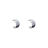 Women's 925 Silver Geometric Cshaped Pleated Metal Electroplated Earrings