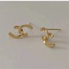 Women's 925 Silver Geometric Irregular Earrings Elegant Light Luxury Electroplated Simple Statement Jewelry