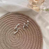 Women's 925 Silver Geometric Irregular Earrings Elegant Light Luxury Electroplated Simple Statement Jewelry