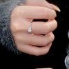 Women's 925 Silver Geometric Mobius Ring Electroplated Minimalist Style