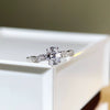 Women's 925 Silver Geometric Moissanite Ring