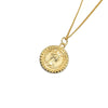 Women's Silver Geometric Portrait Round Coin Necklace Copper Electroplating Accessories
